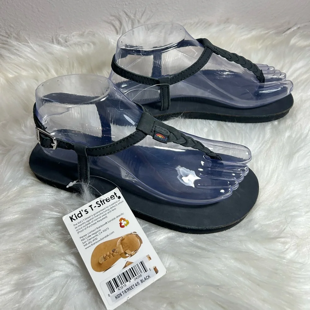 Rainbow Girls  Sandals T-Street Black Size 4-5